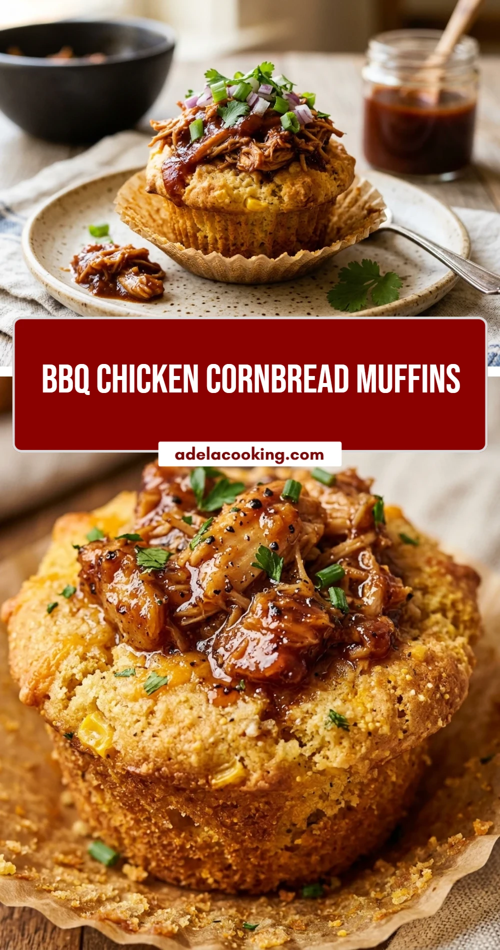BBQ Chicken Cornbread Muffins
