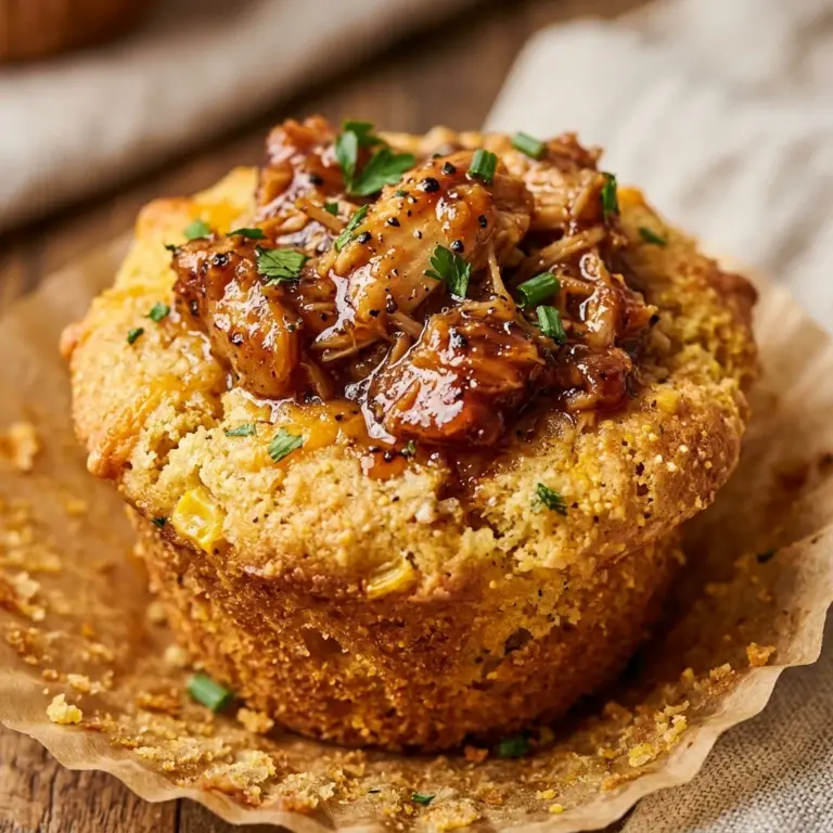 BBQ Chicken Cornbread Muffins