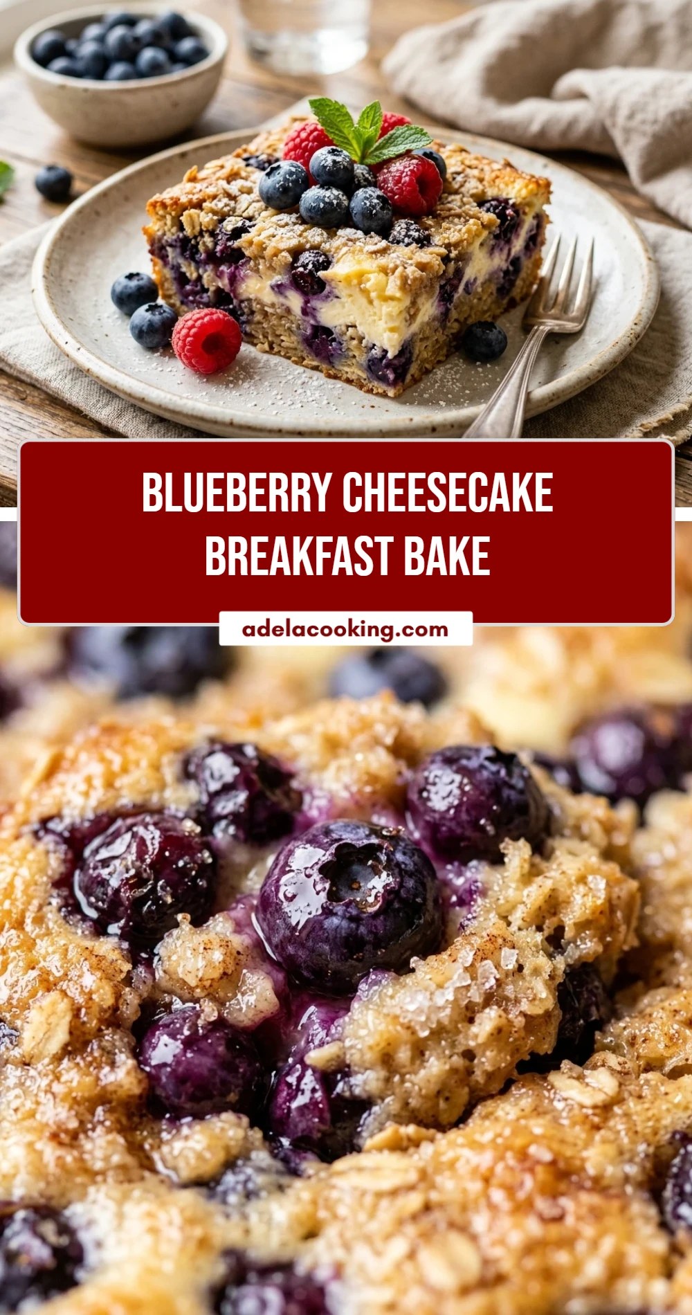 Blueberry Cheesecake Breakfast Bake