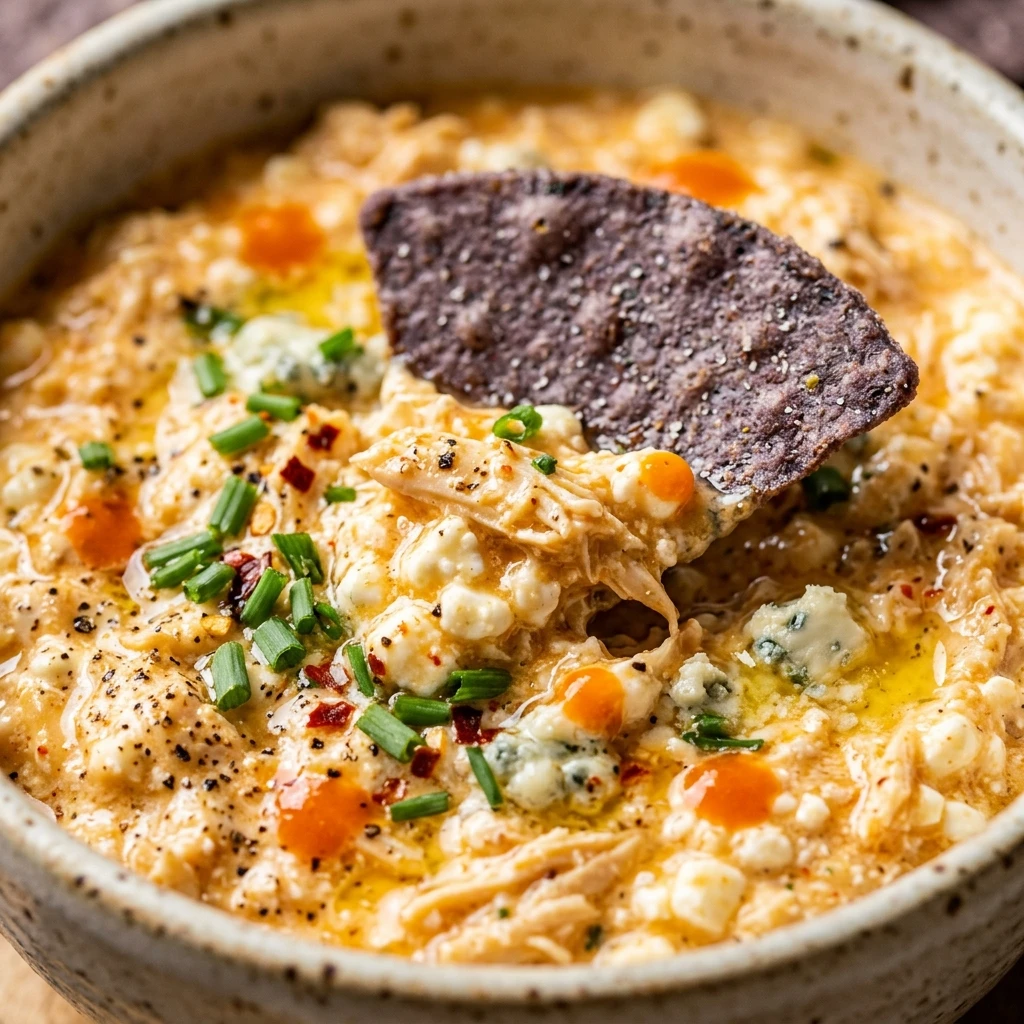 Buffalo Chicken Cottage Cheese Dip
