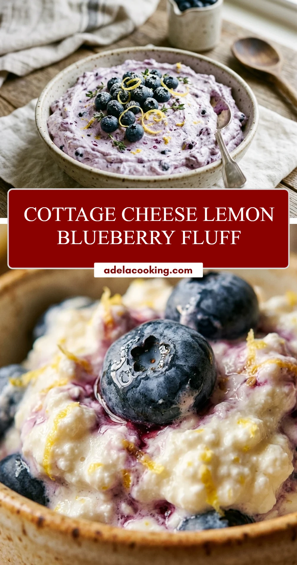 Cottage Cheese Lemon Blueberry Fluff
