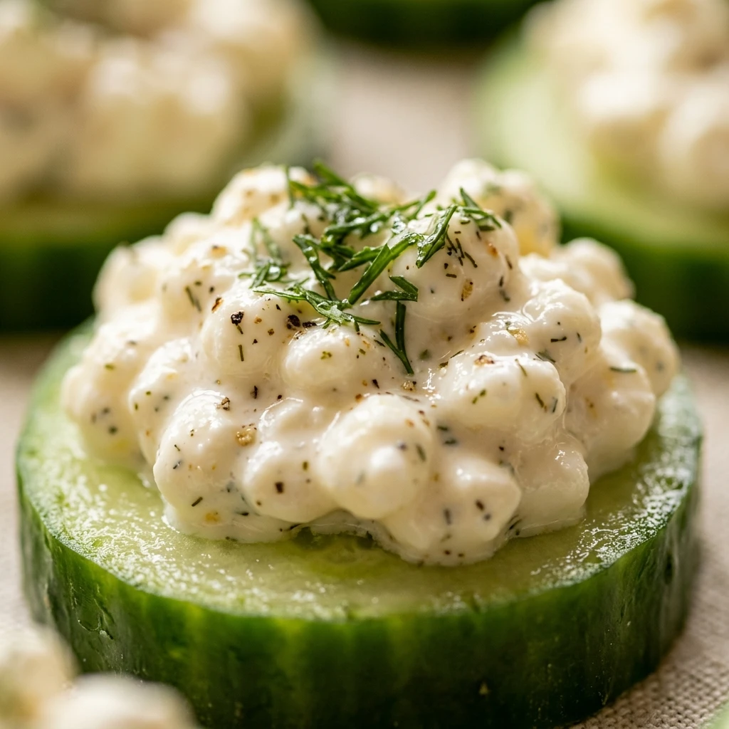 Cottage Cheese Ranch Cucumber Bites