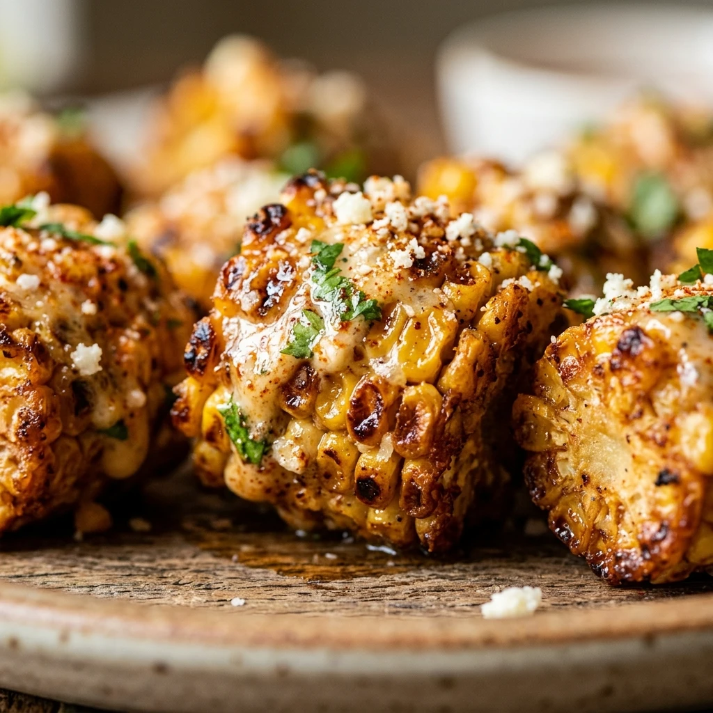 Crispy Air Fryer Elote Corn Bites