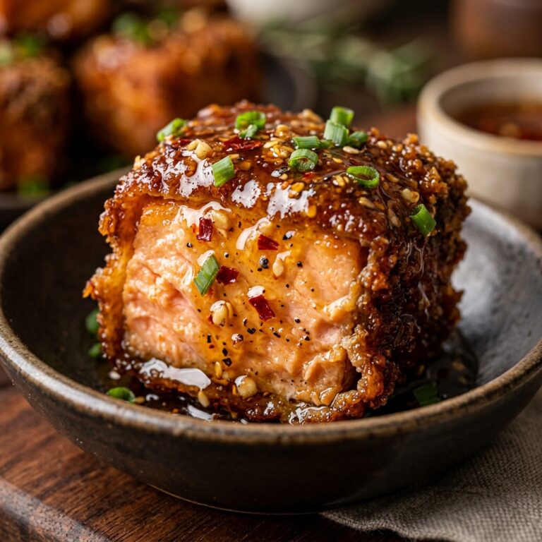 Crispy Salmon Bites Hot Honey