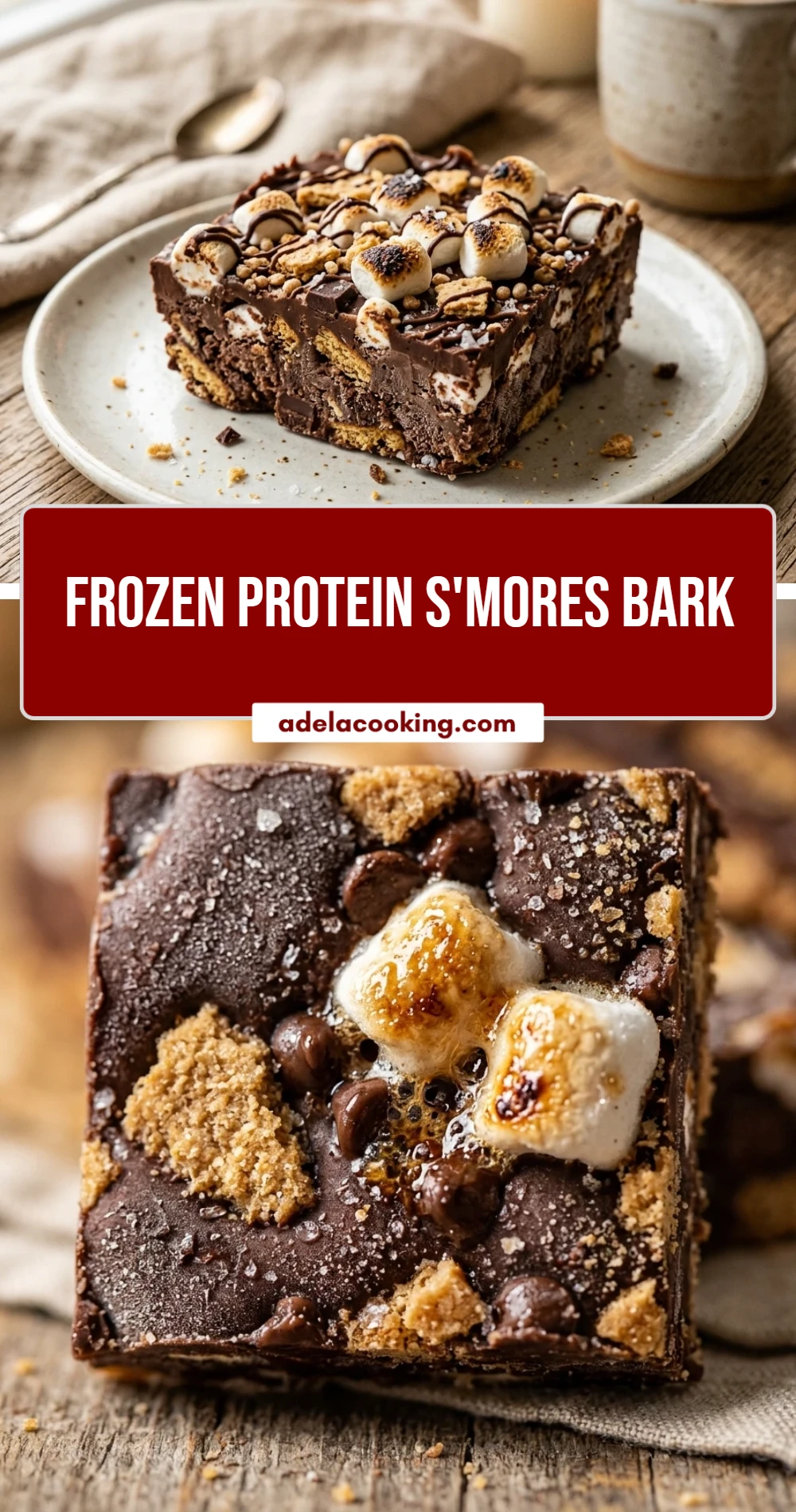 Frozen Protein S'mores Bark