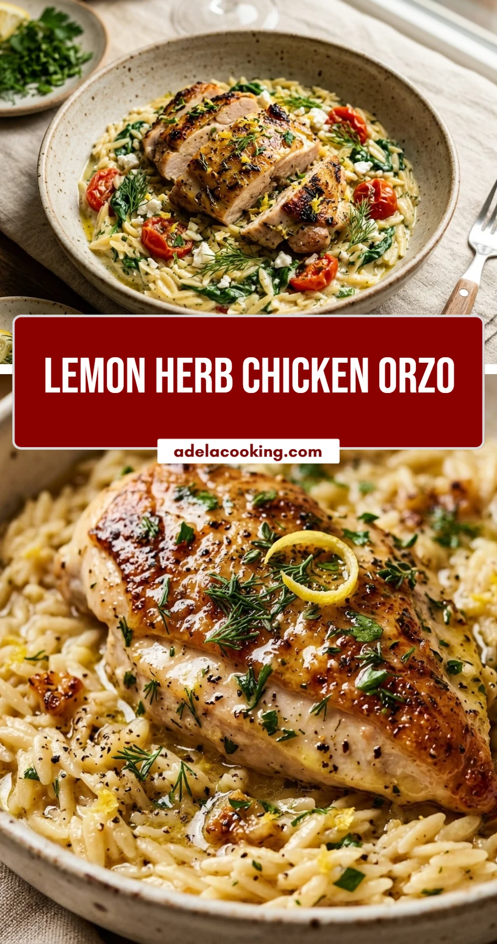 Lemon Herb Chicken Orzo