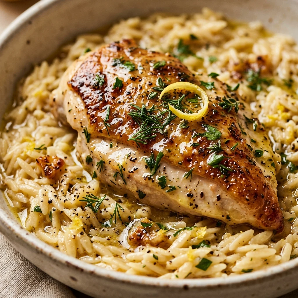 Lemon Herb Chicken Orzo