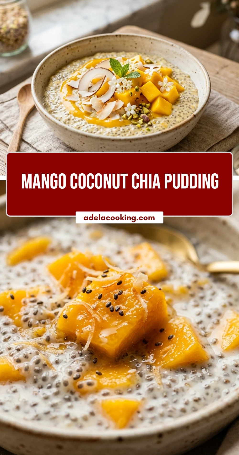 Mango Coconut Chia Pudding