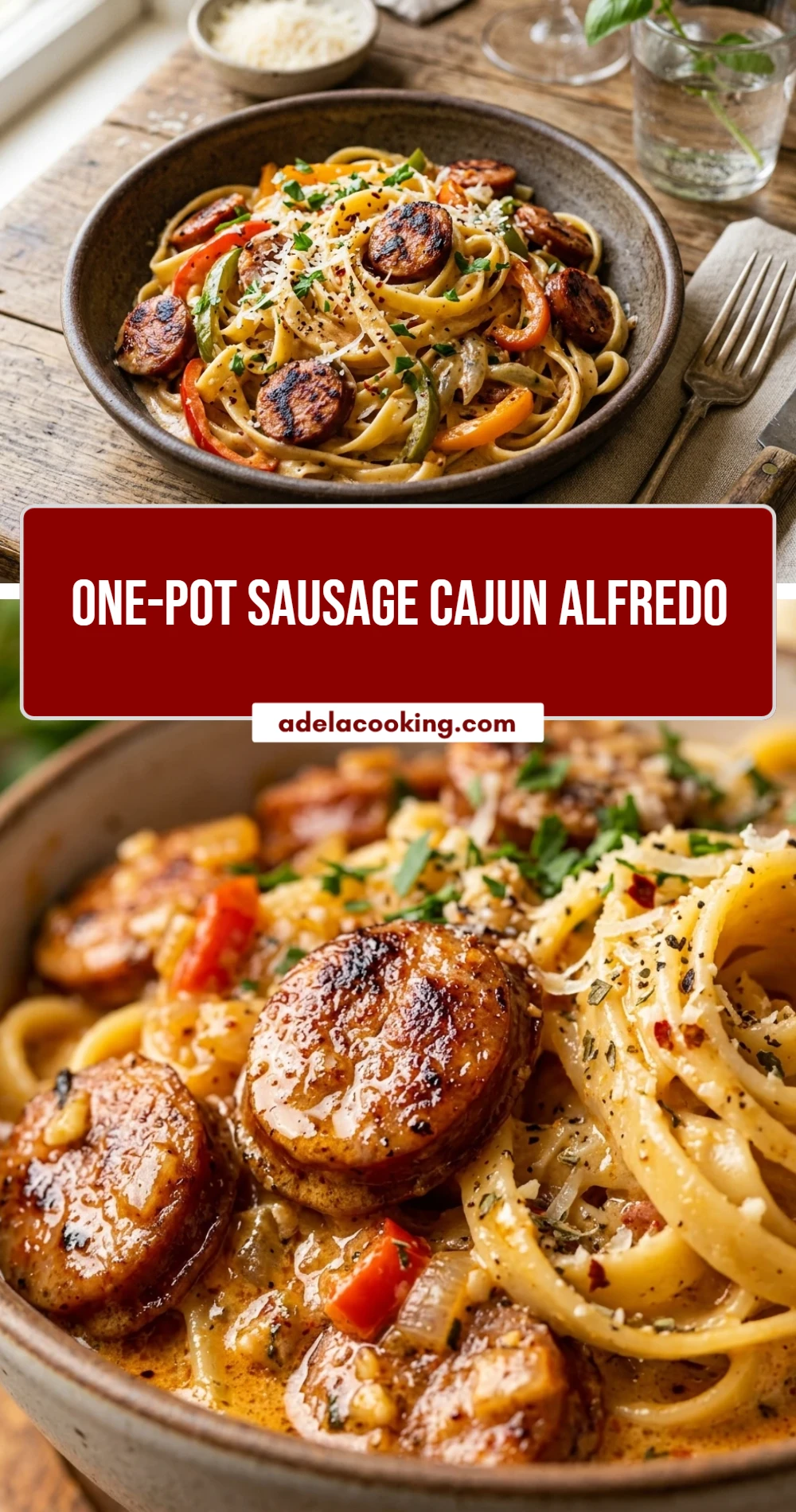 One-Pot Sausage Cajun Alfredo