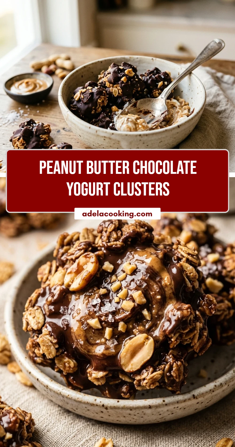 Peanut Butter Chocolate Yogurt Clusters