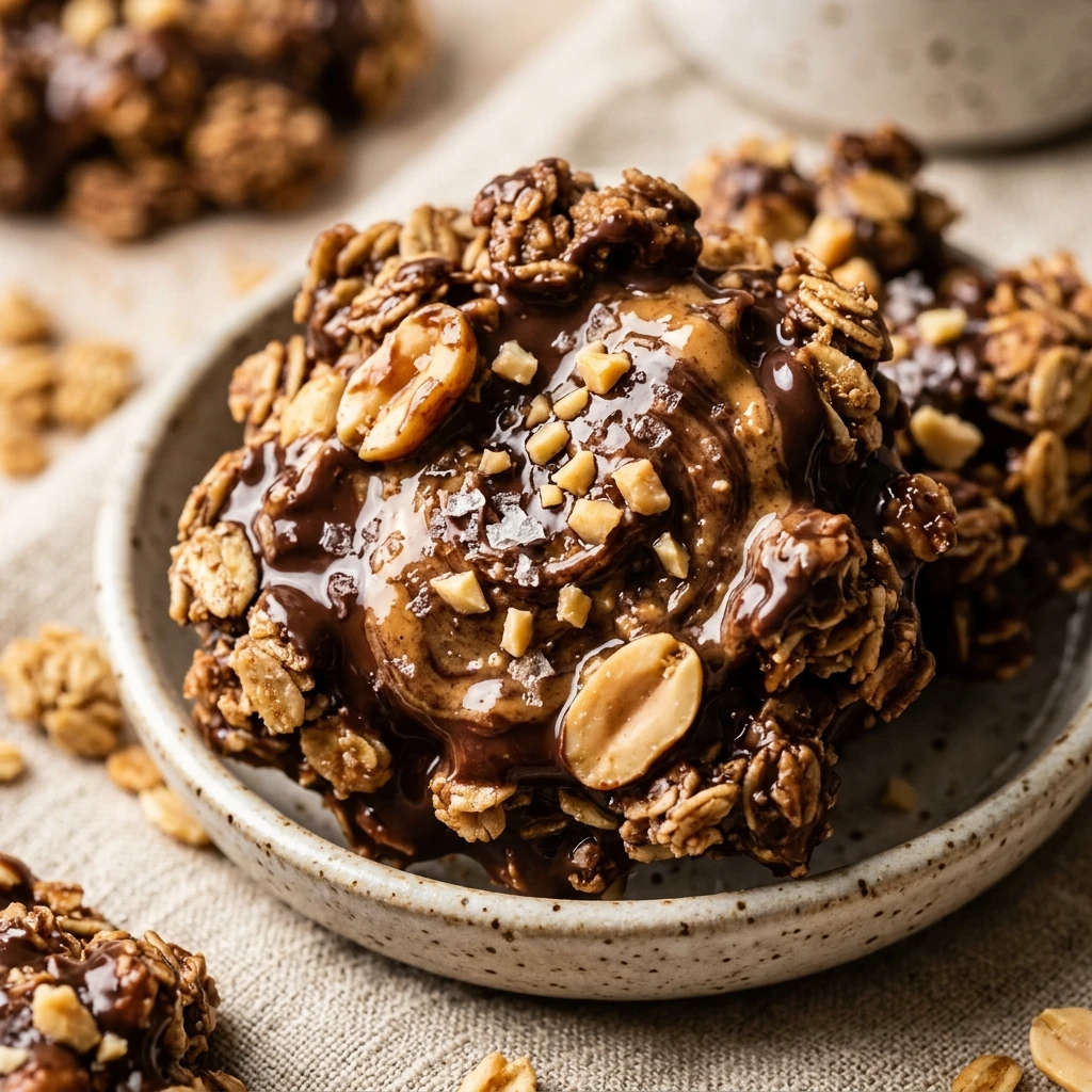 Peanut Butter Chocolate Yogurt Clusters