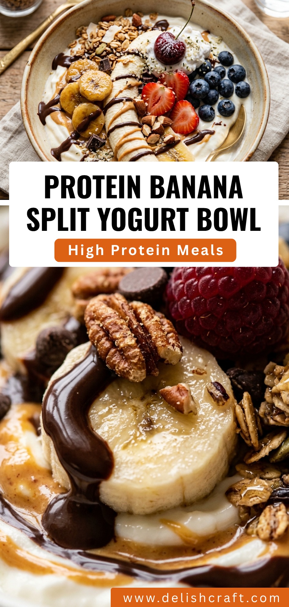 Protein Banana Split Yogurt Bowl