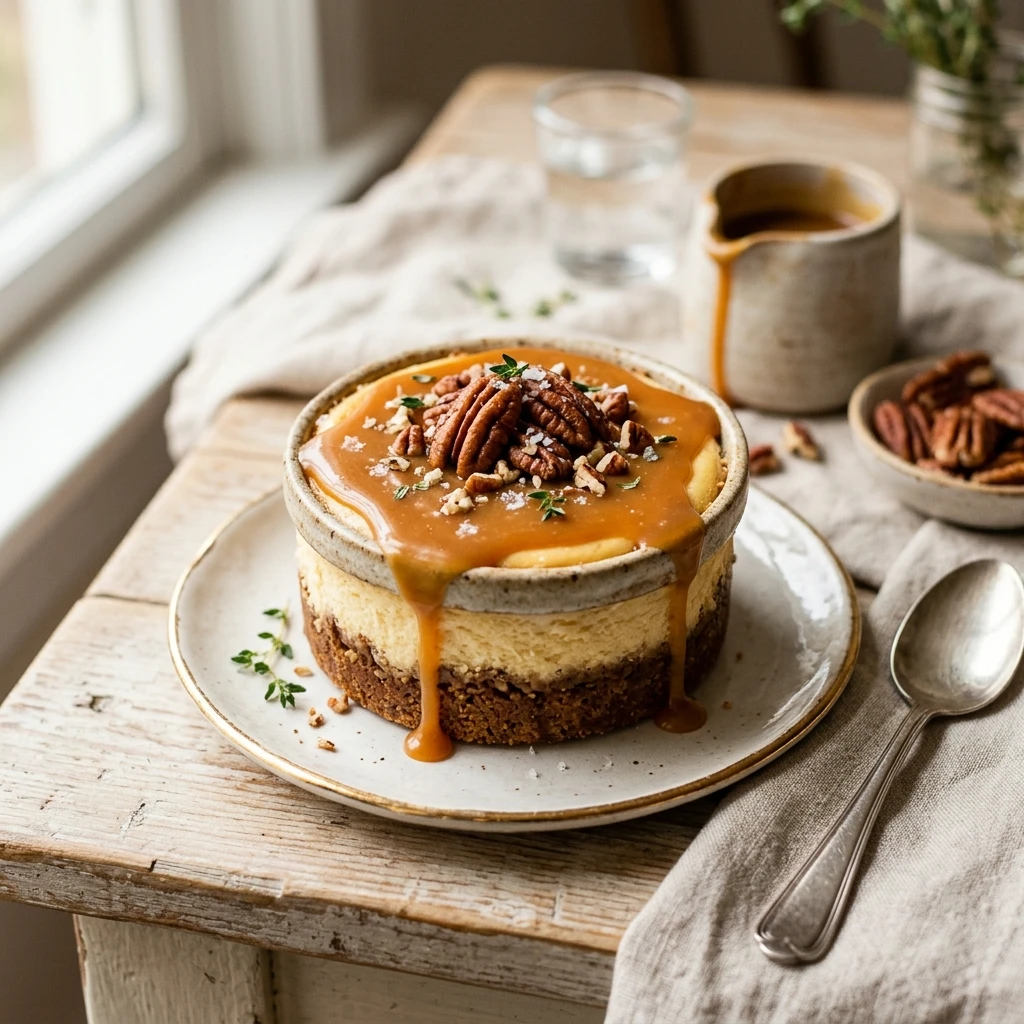 Salted Caramel Pecan Cheesecake Cups