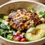Smash Chicken Burger Bowl Low Carb