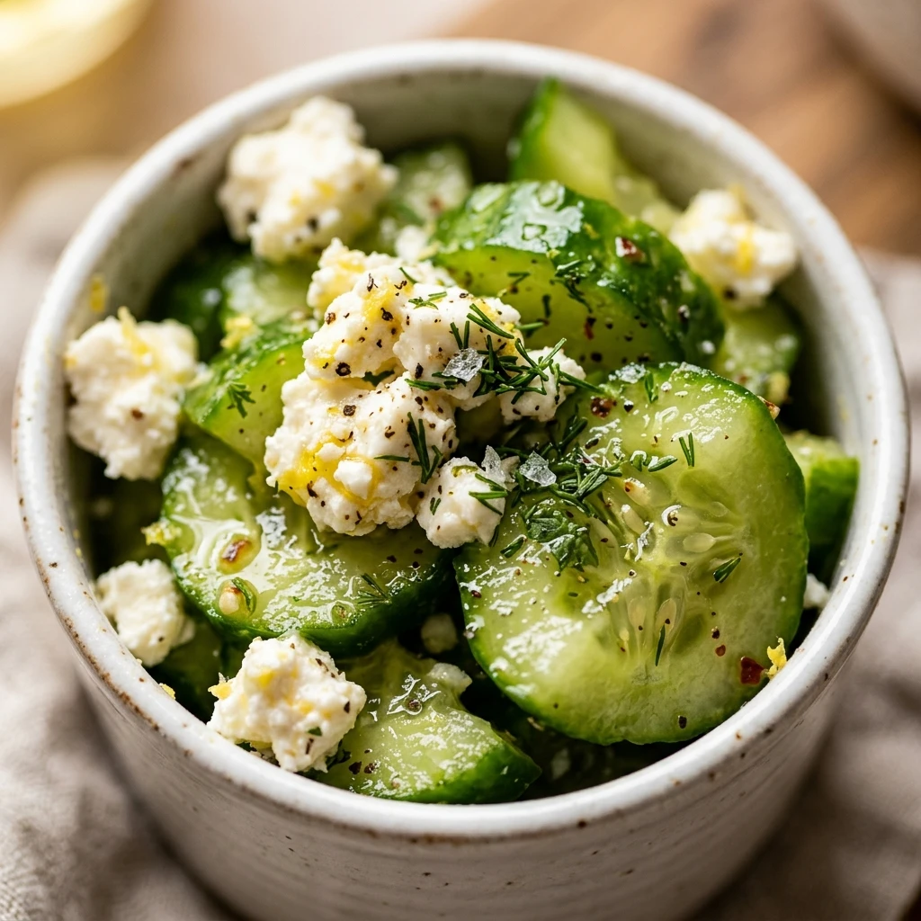 Smashed Cucumber Feta Salad Cups