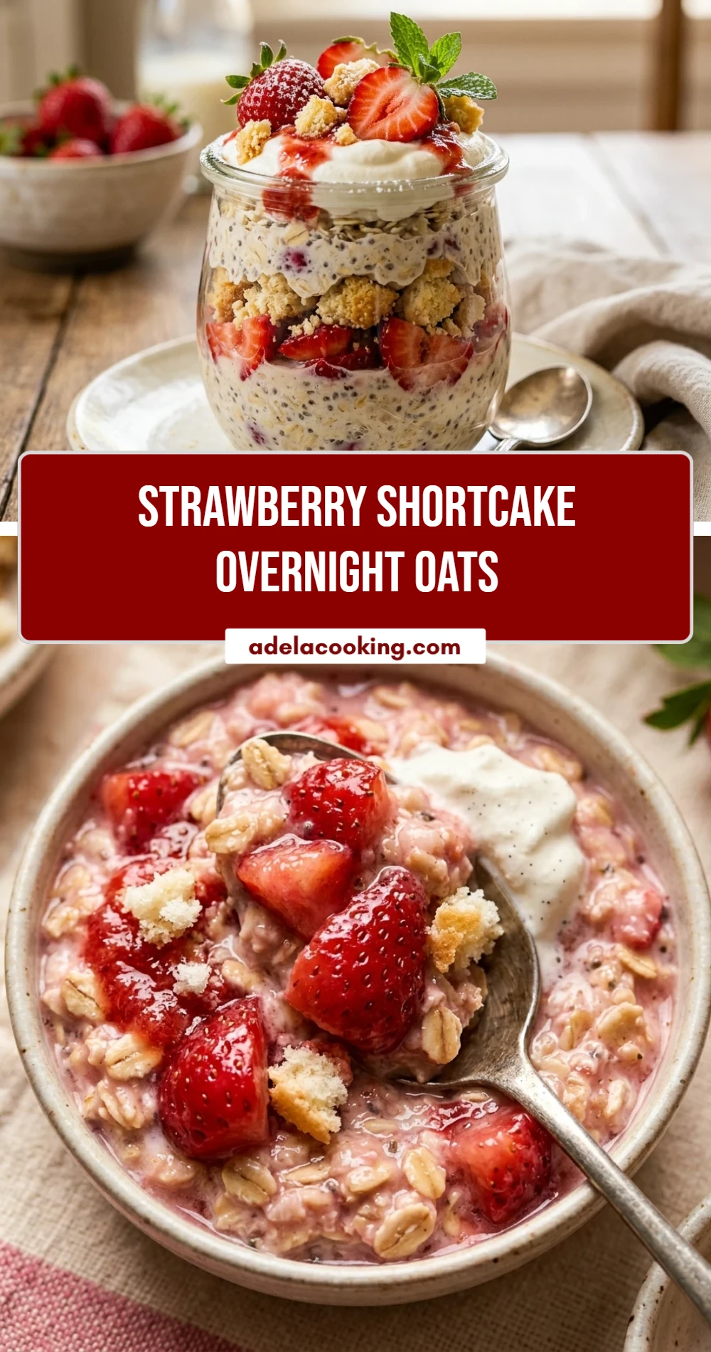 Strawberry Shortcake Overnight Oats