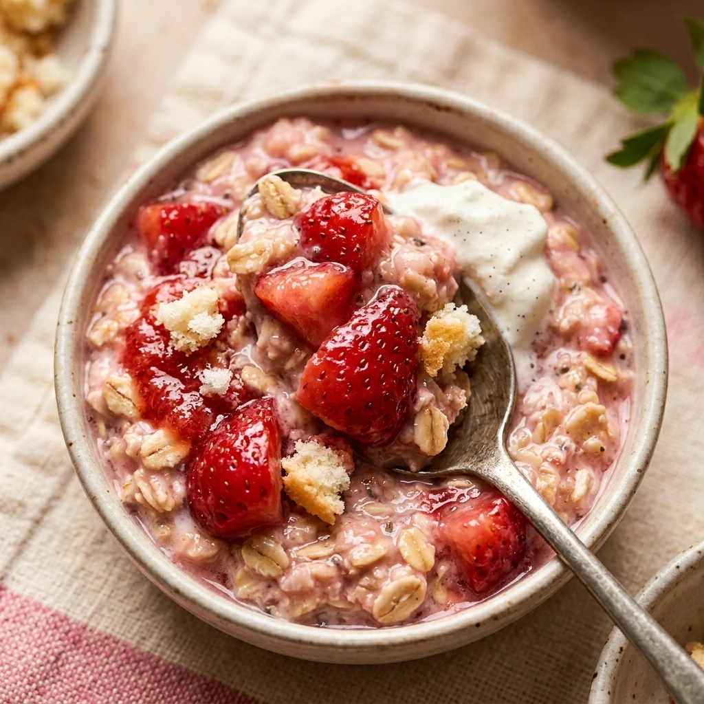 Strawberry Shortcake Overnight Oats