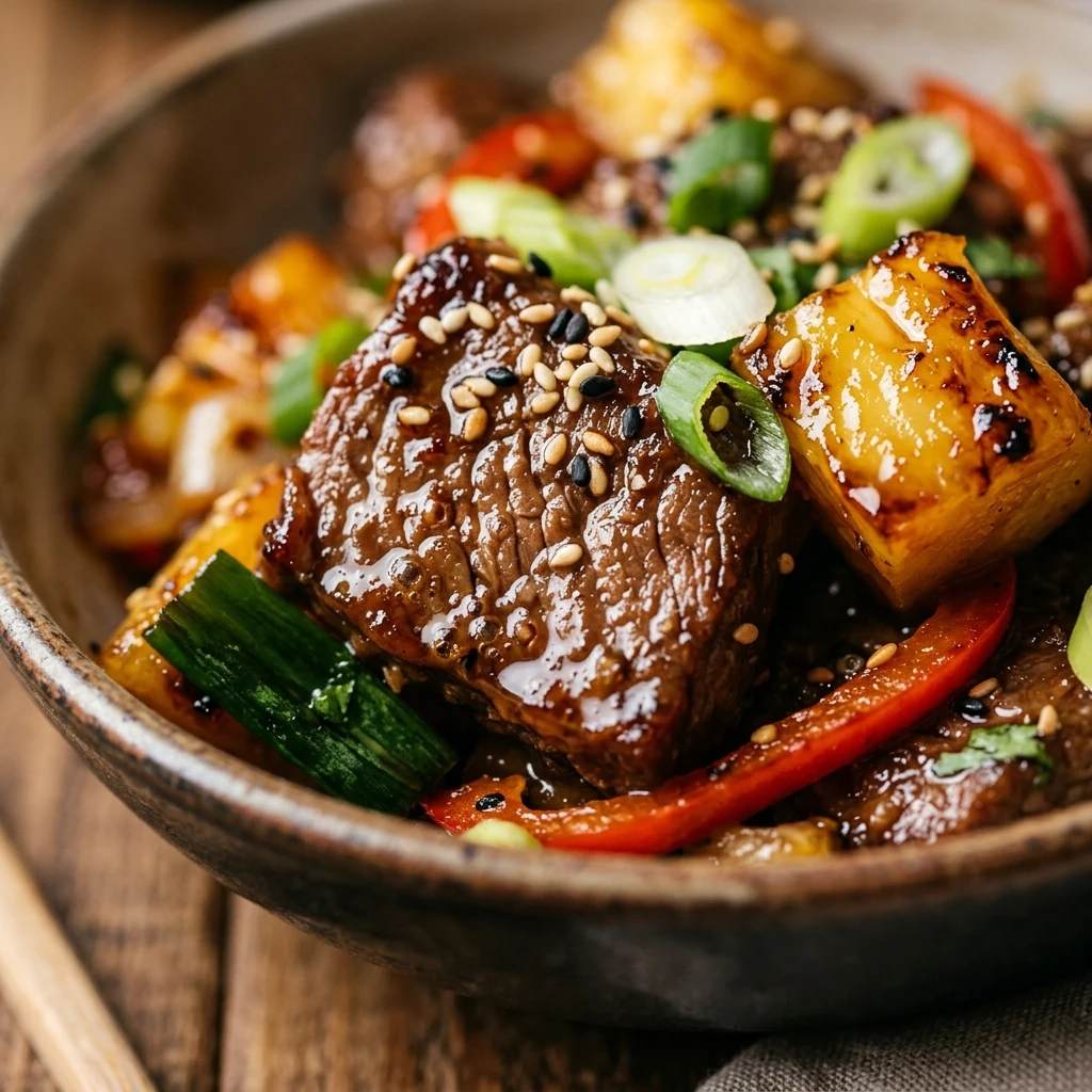 Teriyaki Pineapple Beef Stir Fry