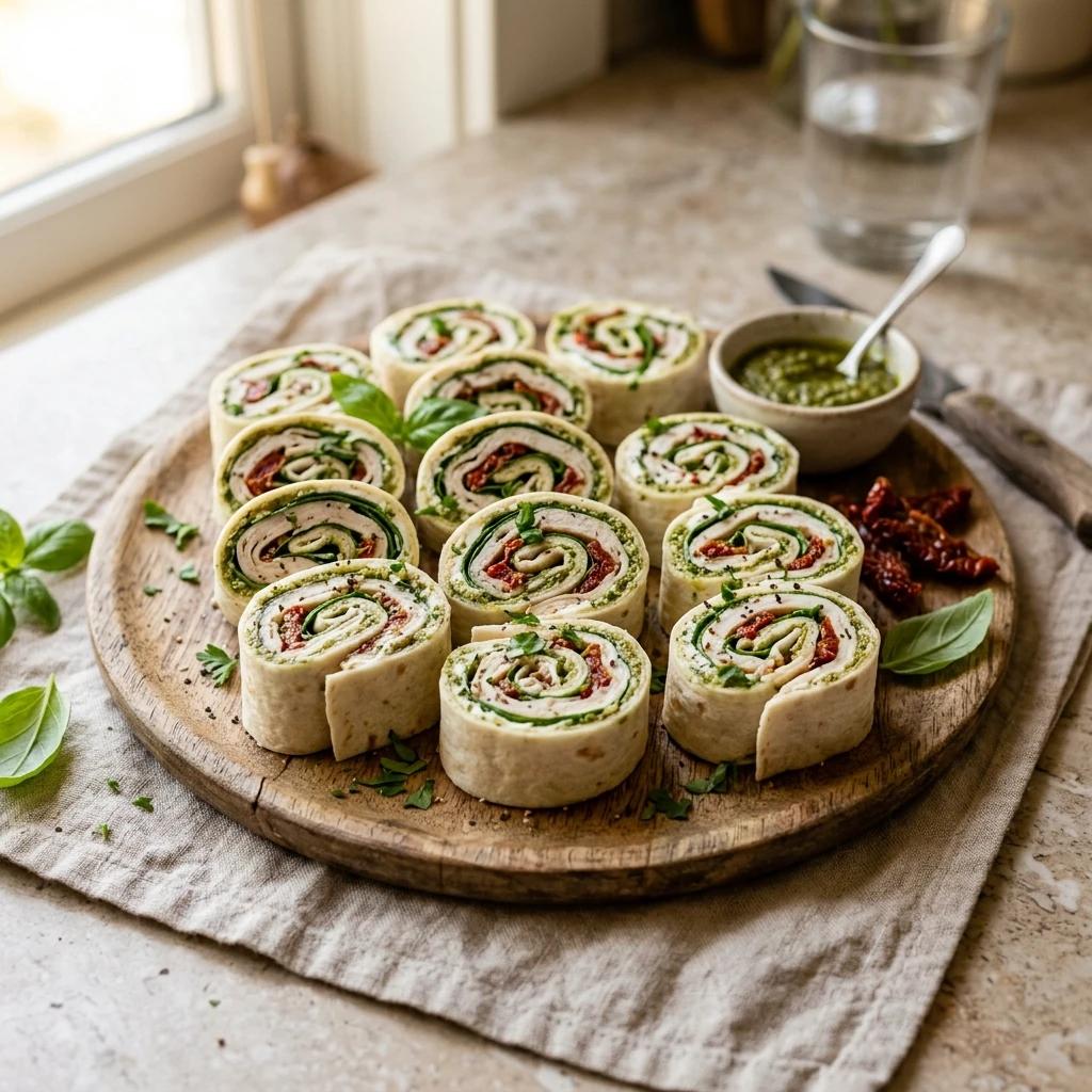 Turkey Pesto Pinwheels