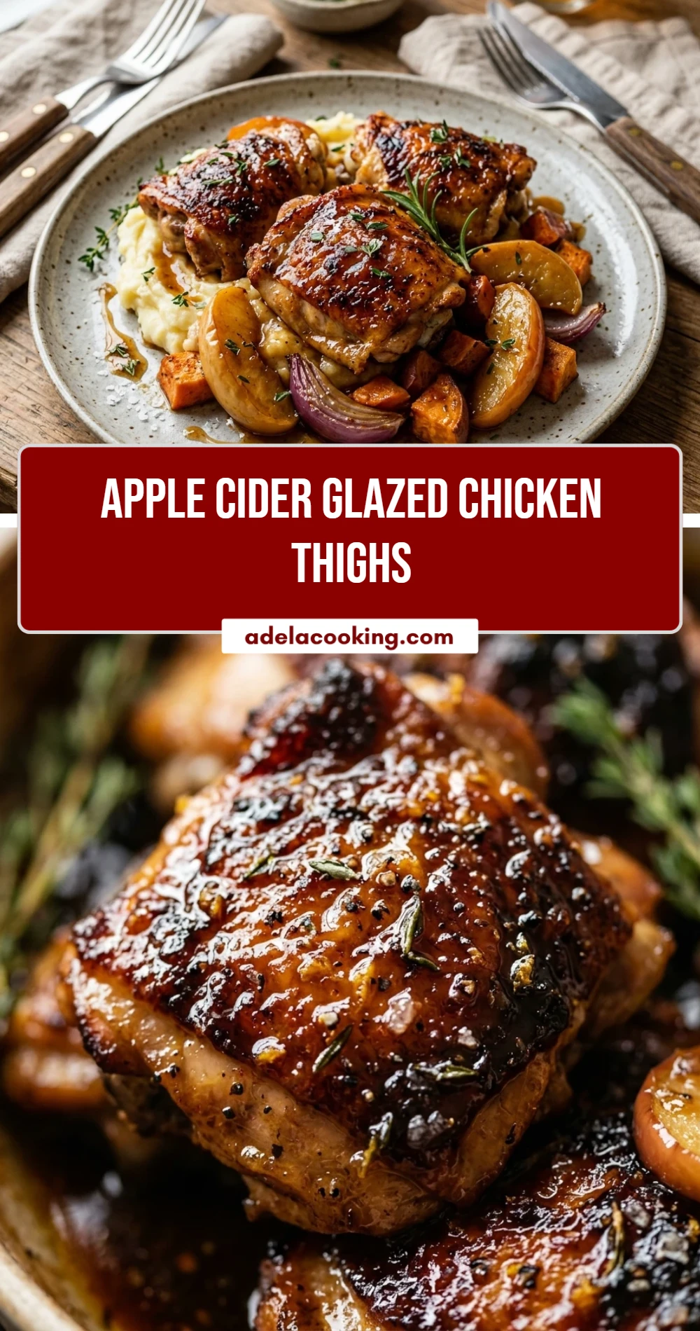 Apple Cider Glazed Chicken Thighs