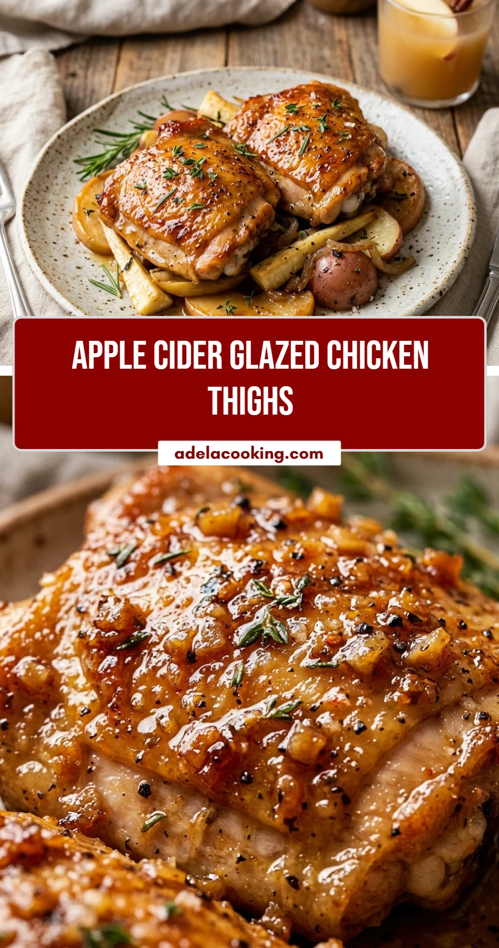 Apple Cider Glazed Chicken Thighs