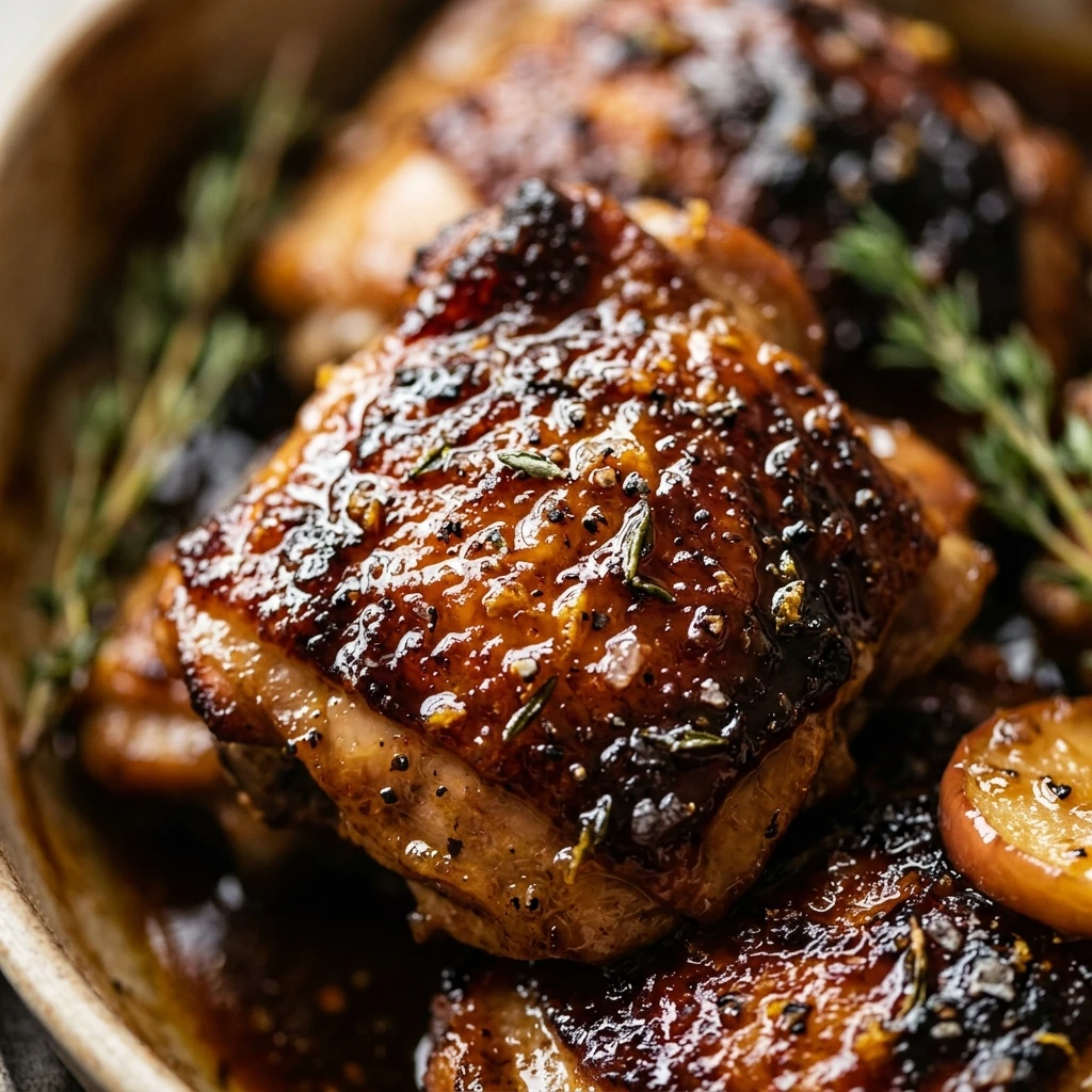 Apple Cider Glazed Chicken Thighs