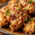 Crispy Honey Garlic Chicken Bites
