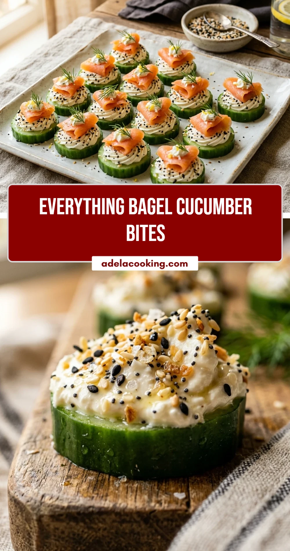Everything Bagel Cucumber Bites
