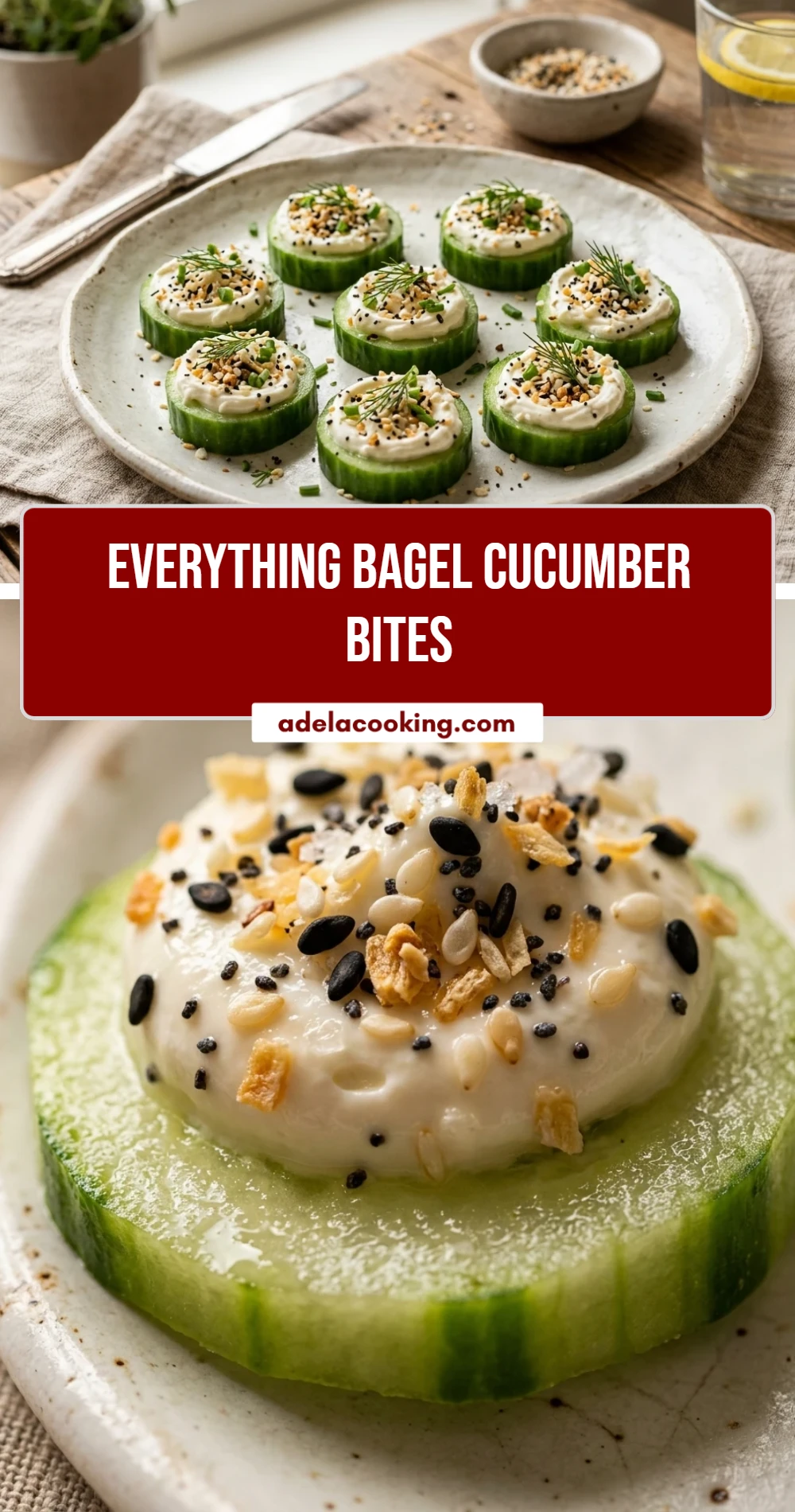 Everything Bagel Cucumber Bites