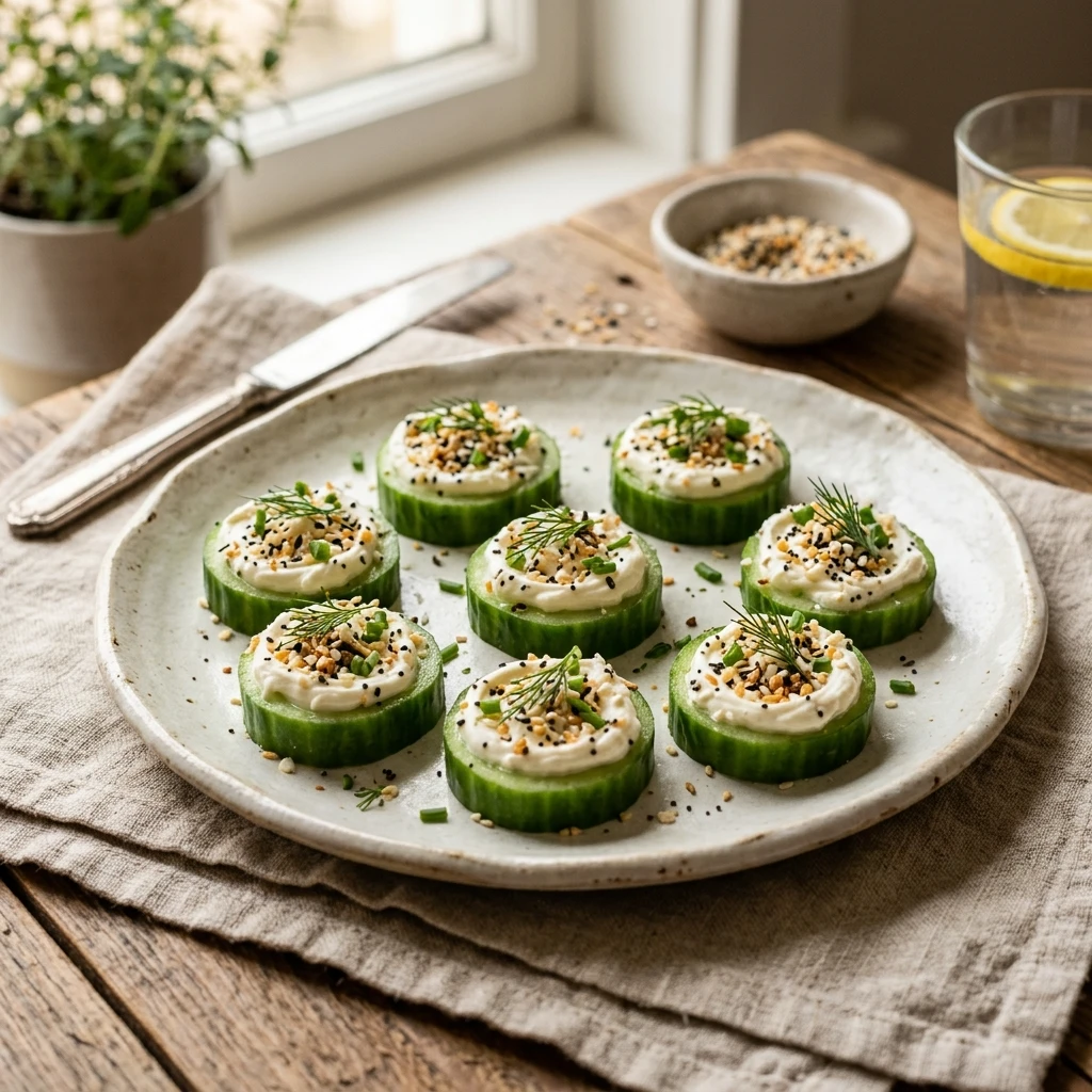 Everything Bagel Cucumber Bites