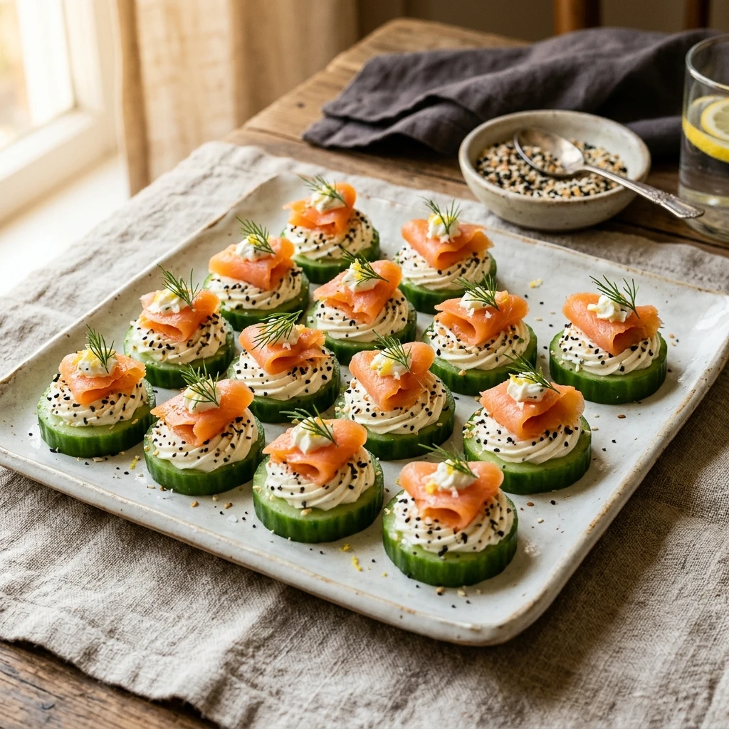 Everything Bagel Cucumber Bites