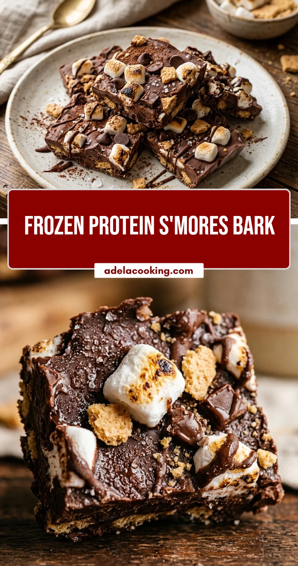 Frozen Protein S'mores Bark