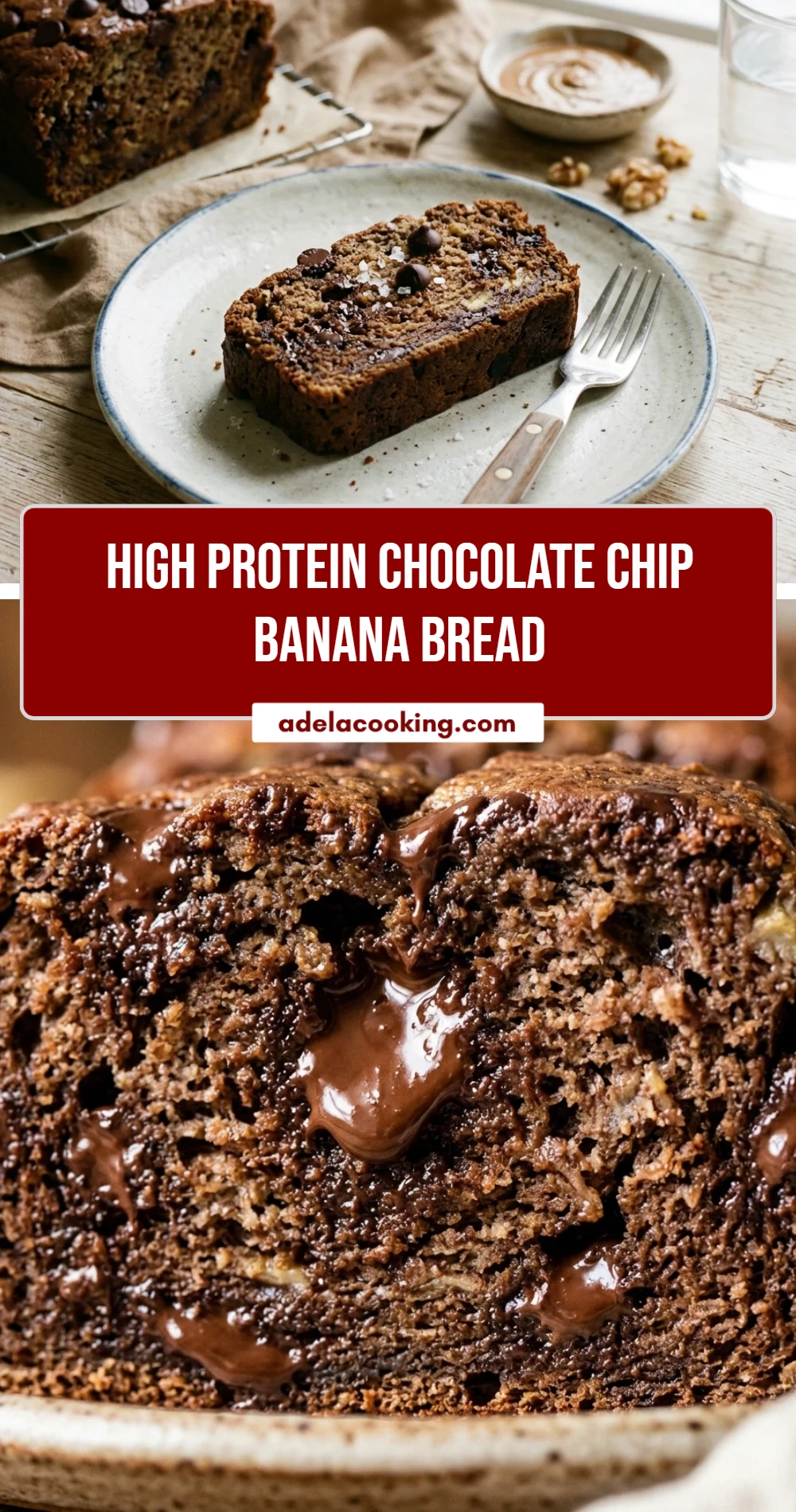 High Protein Chocolate Chip Banana Bread