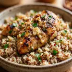 High Protein Garlic Chicken And Quinoa