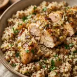 High Protein Garlic Chicken And Quinoa