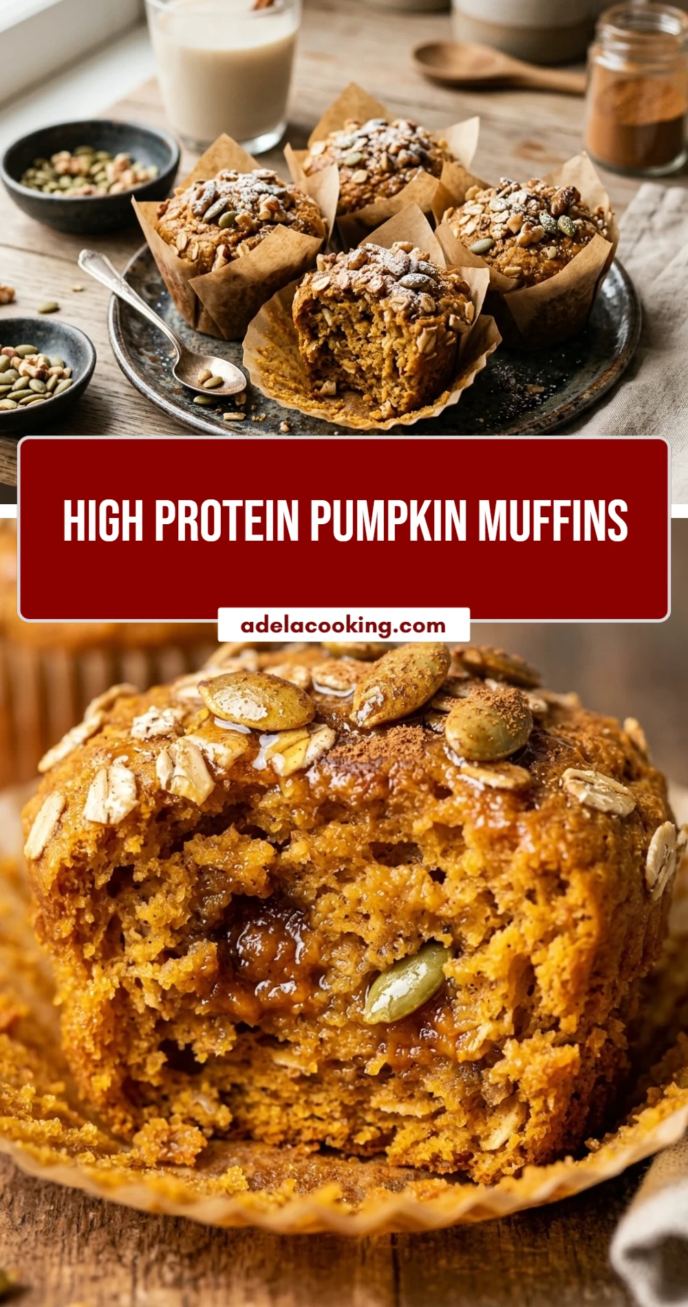 High Protein Pumpkin Muffins