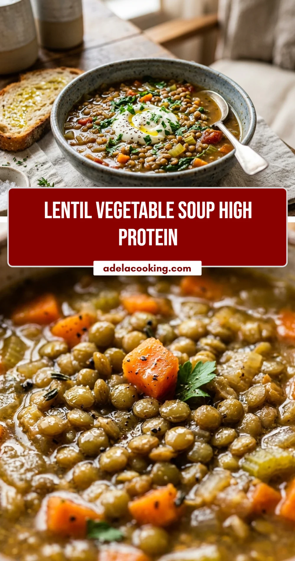 Lentil Vegetable Soup High Protein