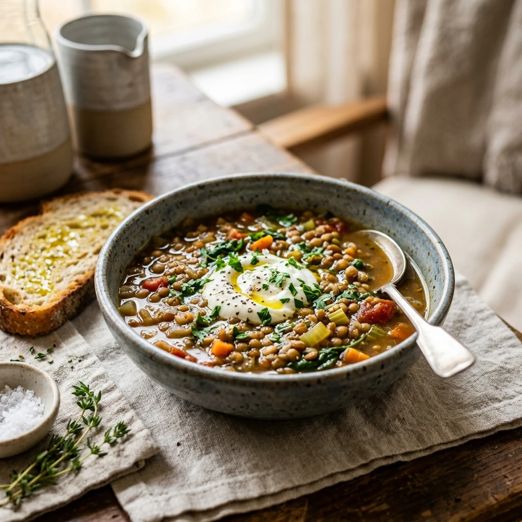 Lentil Vegetable Soup High Protein