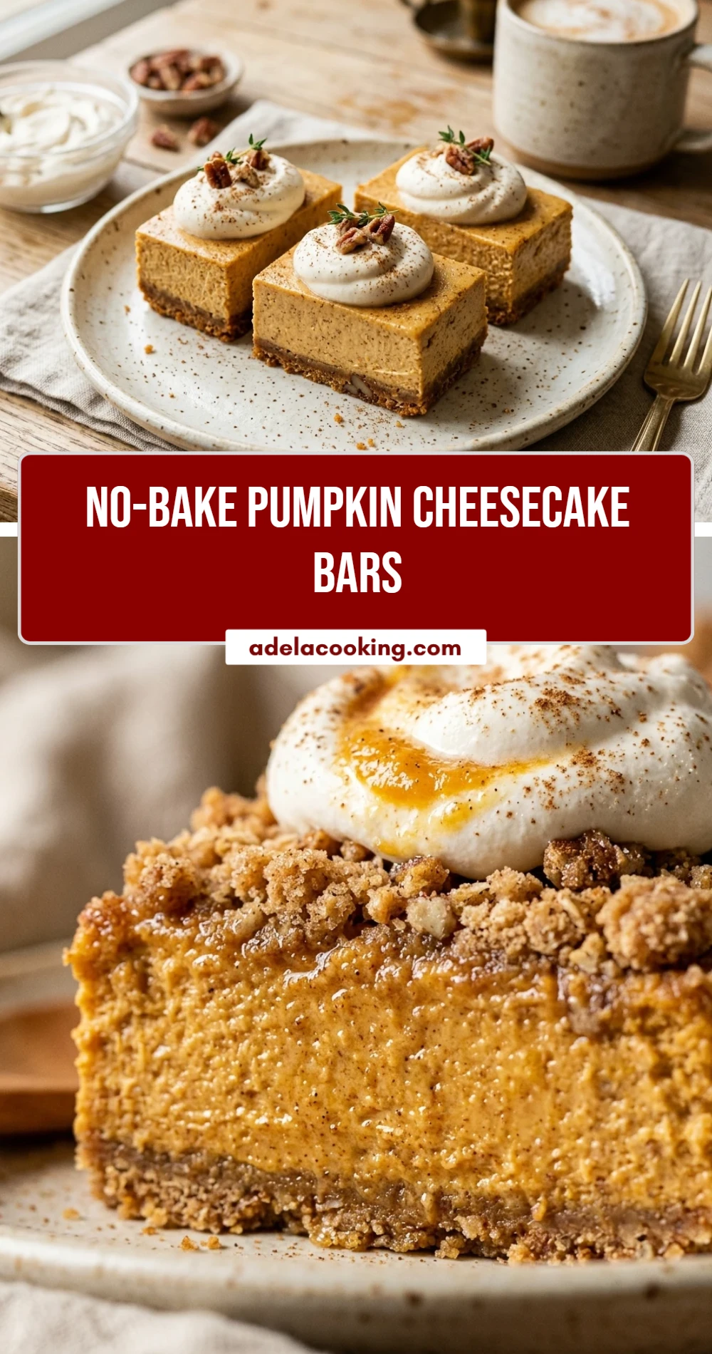 No-Bake Pumpkin Cheesecake Bars