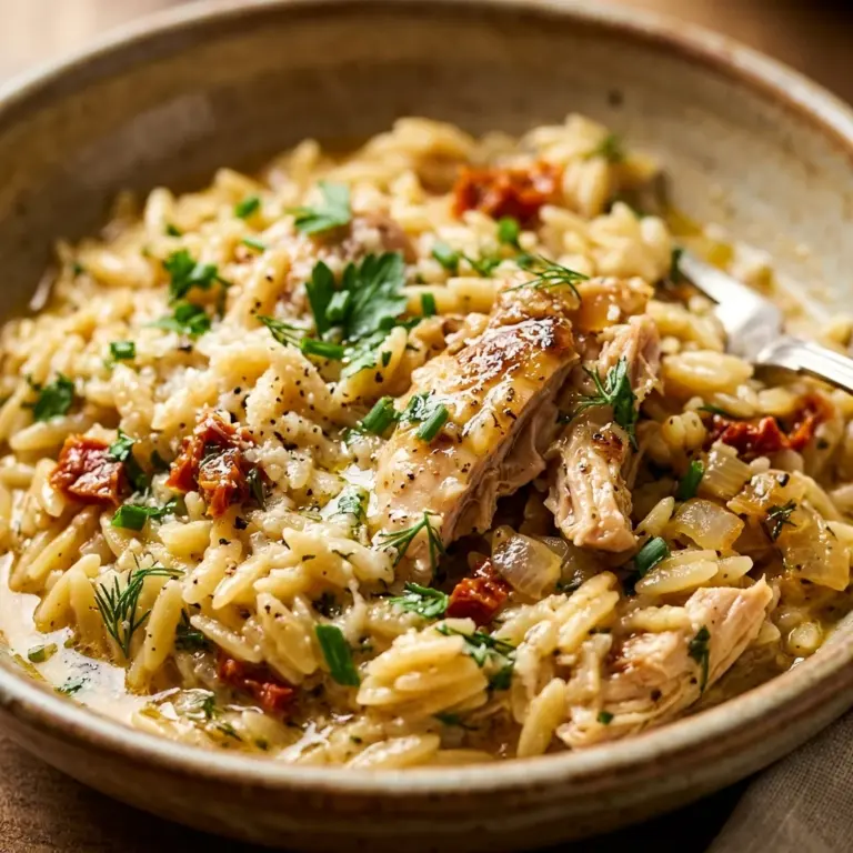 One Pot Creamy Chicken And Orzo