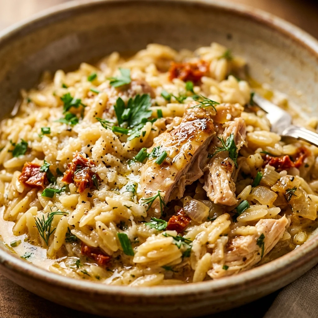 One Pot Creamy Chicken And Orzo
