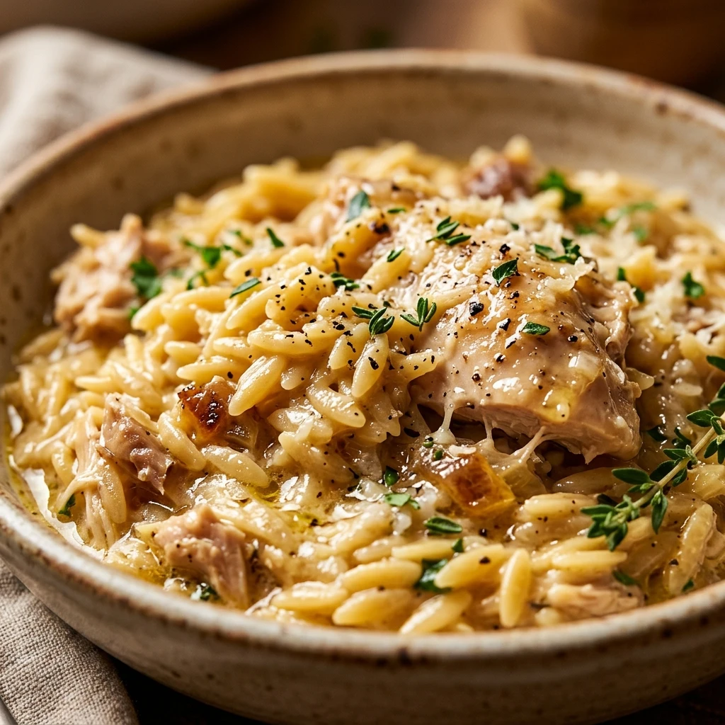 One Pot Creamy Chicken And Orzo