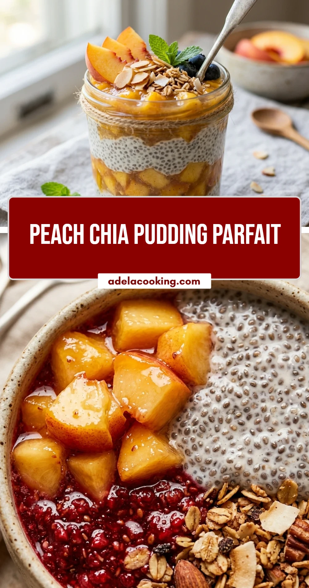 Peach Chia Pudding Parfait