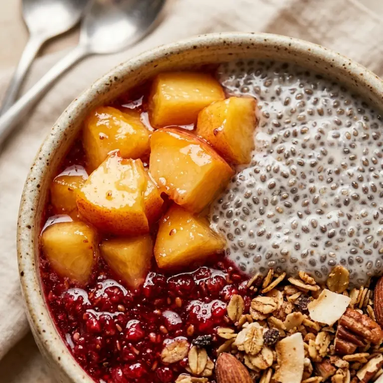 Peach Chia Pudding Parfait