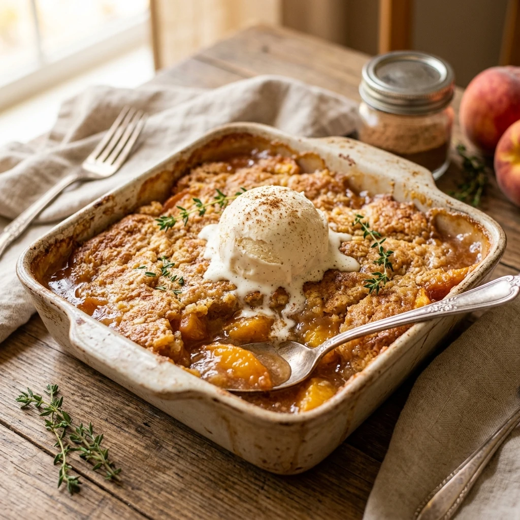 Peach Cobbler Dump Cake