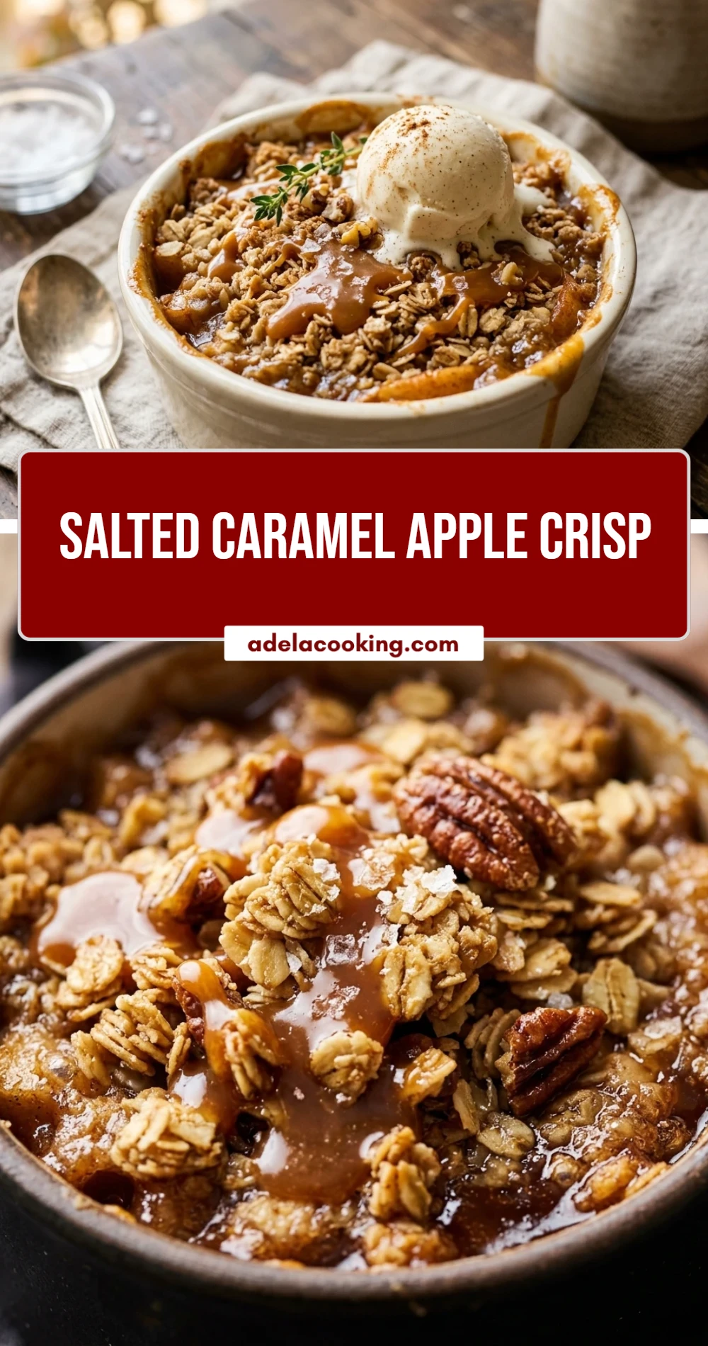 Salted Caramel Apple Crisp