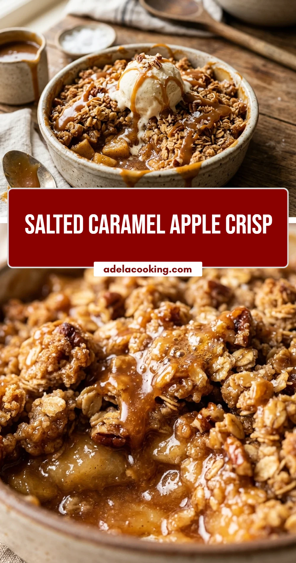 Salted Caramel Apple Crisp