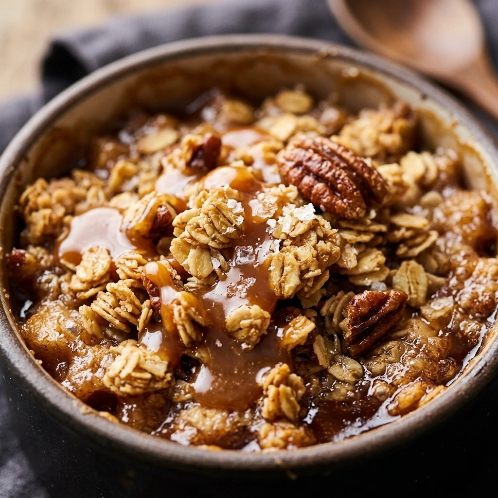 Salted Caramel Apple Crisp