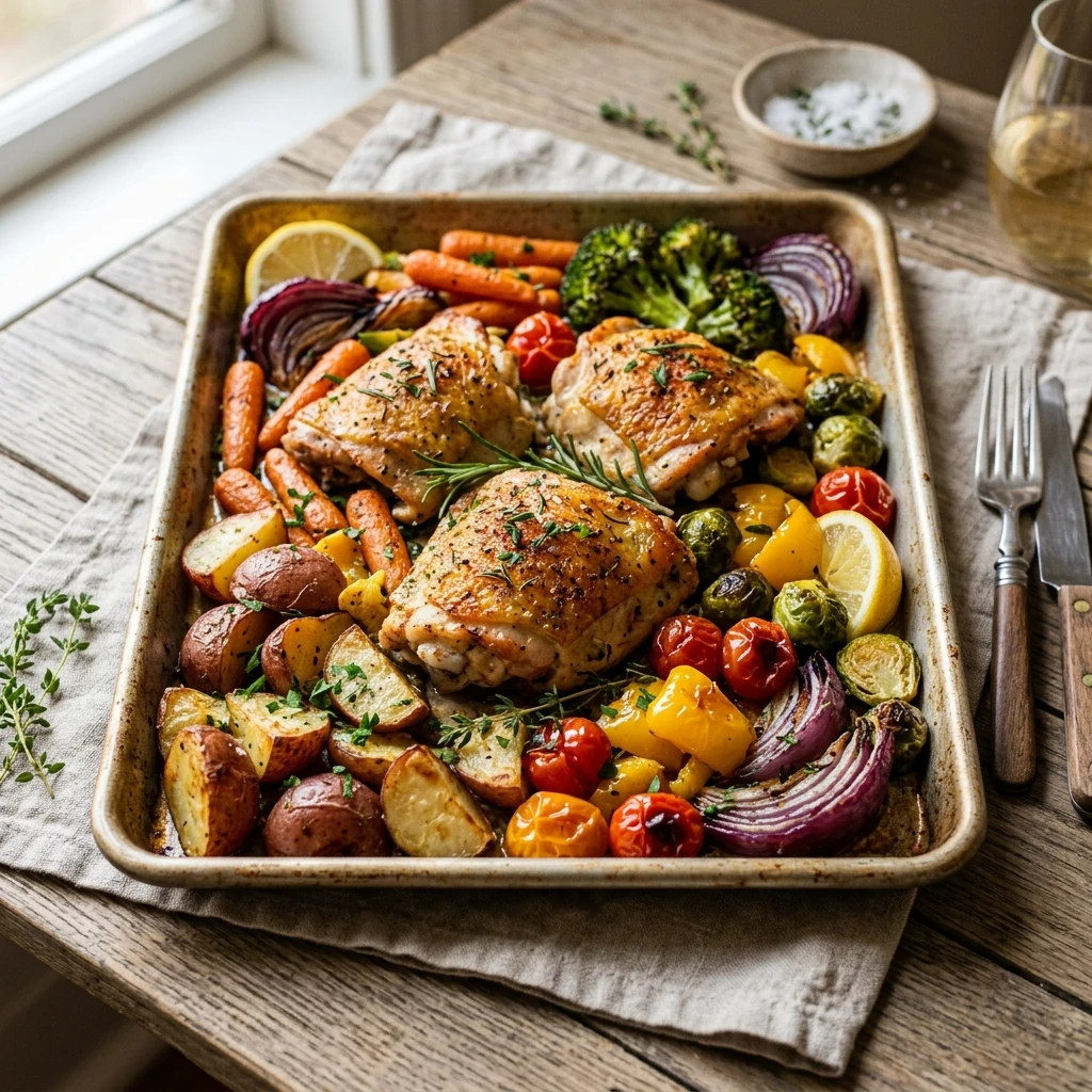 Sheet Pan Chicken And Veggies