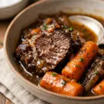 Slow Cooker Pot Roast With Carrots